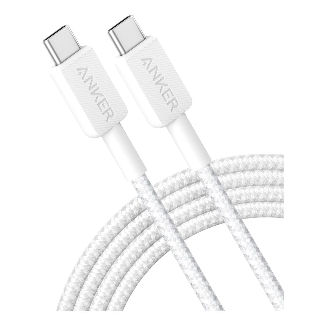 Anker 322 USB-C to USB-C Cable (6ft Braided) White | IT Care Kuwait