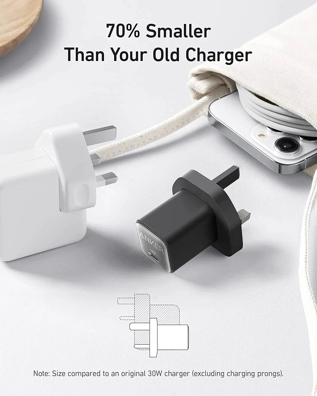 Anker 511 Nano 3 Wall Charger - 30W / BlackIT CarePower Adapters