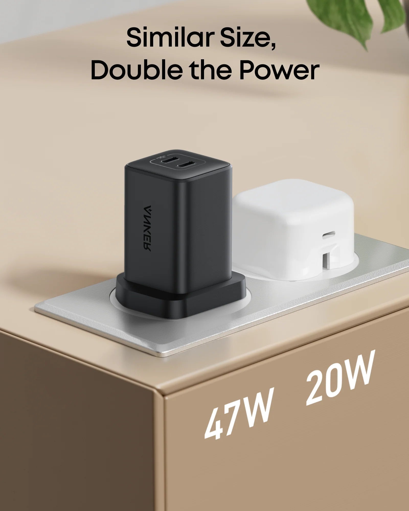 Anker 523 Nano 3 Dual USB - C Wall Charger 47W with ActiveShield 2.0 – BlackIT CarePower Adapters