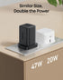 Anker 523 Nano 3 Dual USB - C Wall Charger 47W with ActiveShield 2.0 – BlackIT CarePower Adapters