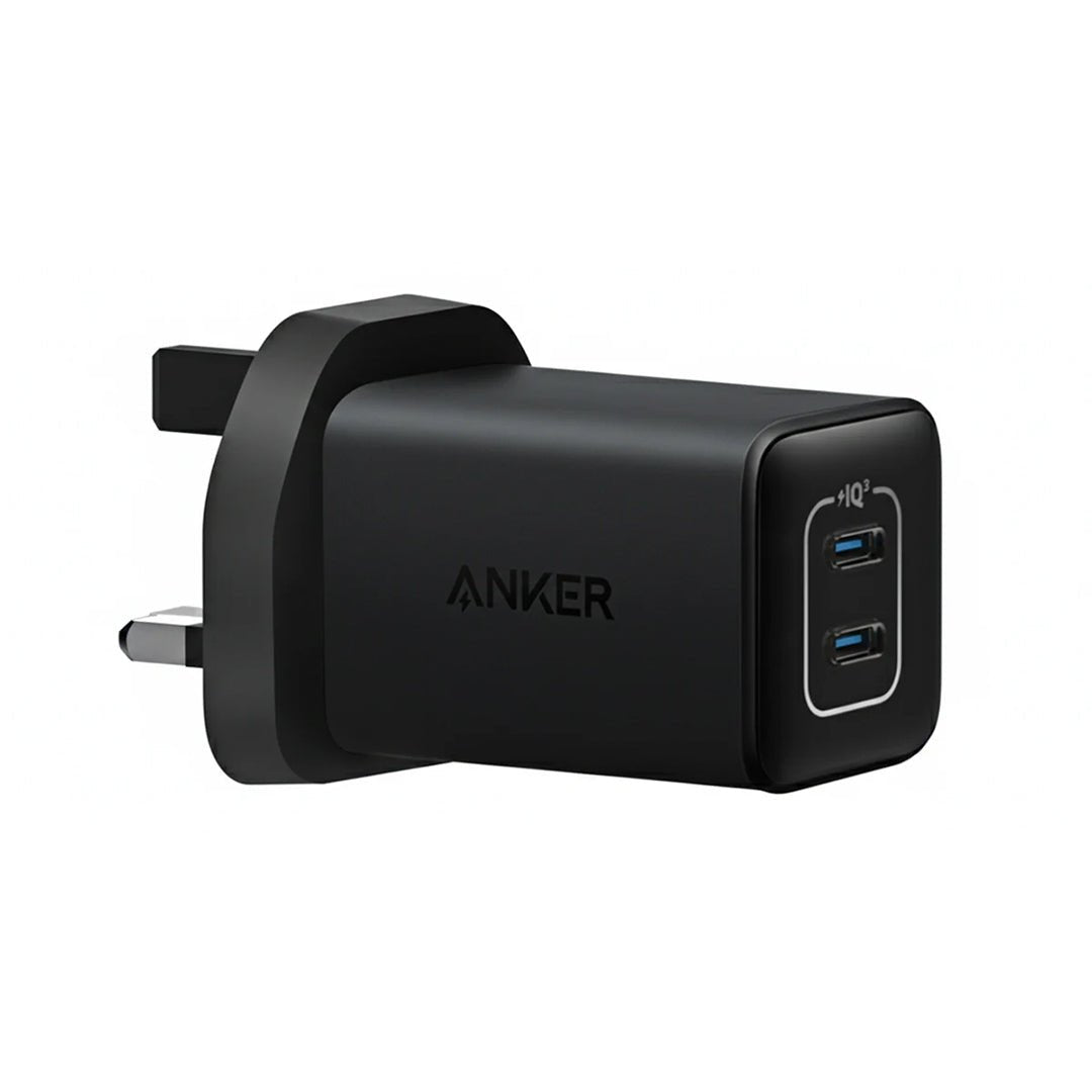 Anker 523 Nano 3 Dual USB-C Wall Charger 47W with ActiveShield 2.0 – Black | IT Care Kuwait
