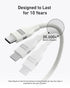 Anker USB - C to USB - C Cable (6 ft, 240W, Upcycled - Braided)WhiteIT CareCables & Converters
