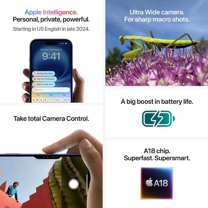 Apple iPhone 16 - 128GB / Ultramarine / 5G / 6.1"IT CareApple iPhone