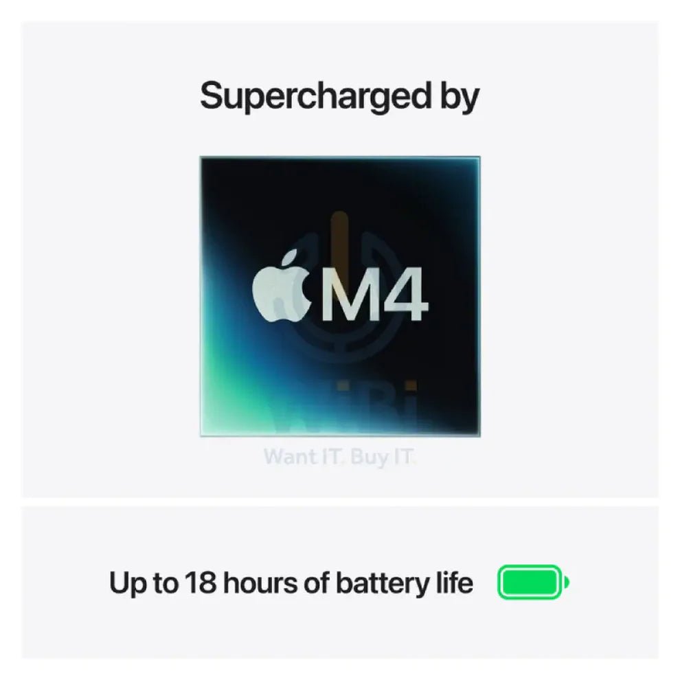 Apple MacBook Air - 15.3" / M4 / 10 - Core CPU / 10 - Core GPU / 16 - Core Neural Engine / 16GB RAM / 512GB SSD / Arabic/English / SilverIT CareApple MacBook Air
