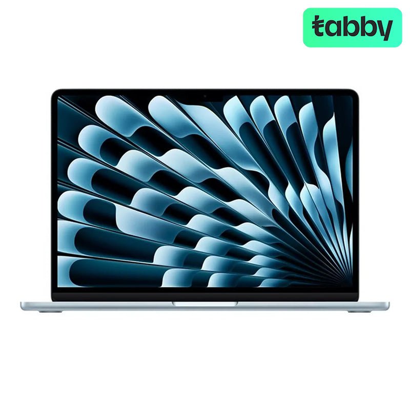 Apple MacBook Air - 15.3" / M4 / 10 - Core CPU / 10 - Core GPU / 16 - Core Neural Engine / 16GB RAM / 512GB SSD / Arabic/English / Sky Blue / 1YWIT CareApple MacBook Air