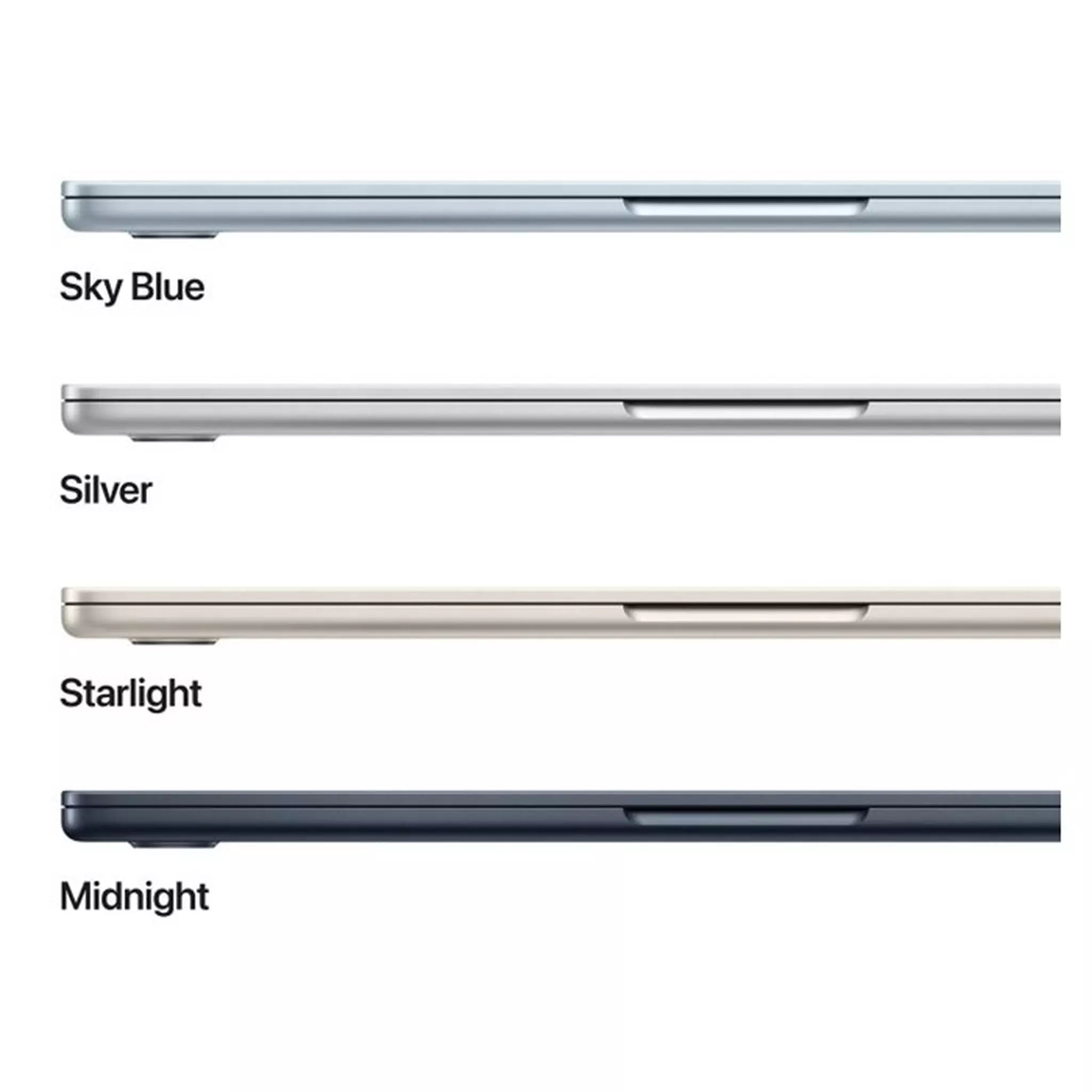 Apple MacBook Air - 15.3" / M4 / 10 - Core CPU / 10 - Core GPU / 16 - Core Neural Engine / 16GB RAM / 512GB SSD / Arabic/English / Sky Blue / 1YWIT CareApple MacBook Air