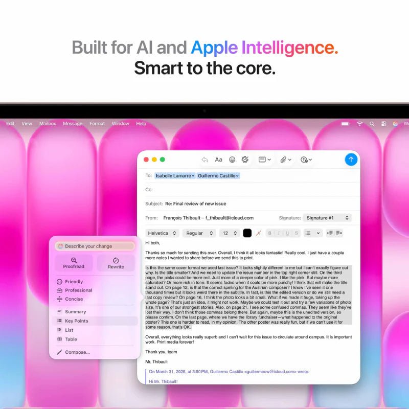 Apple MacBook Neo - 13.0" / A18 Pro / 6 - Core CPU / 5 - Core GPU / 16 - Core Neural Engine / 8GB RAM / 512GB SSD / Arabic Keyboard Without Touch ID / Blush / 1YWIT CareApple Macbook Neo