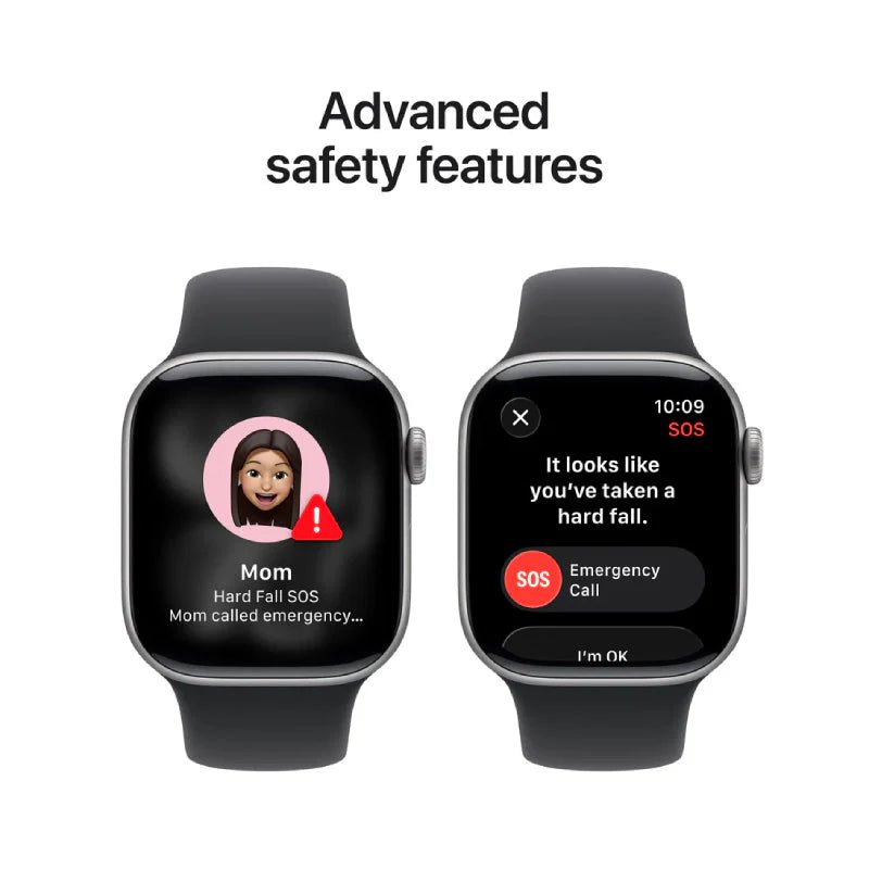 Apple Watch Series 11 - LTPO OLED / 64GB / 42mm / Bluetooth / Wi - Fi / Medium/Large / Space Grey Aluminum Case With Black Sport BandIT CareApple Watches