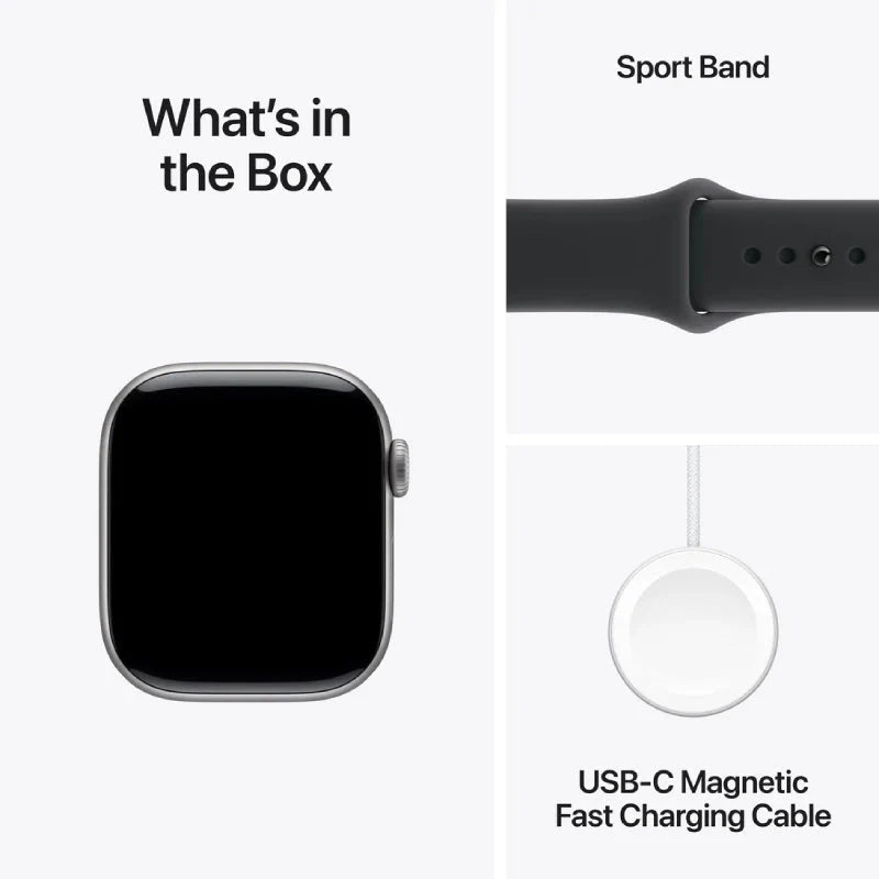 Apple Watch Series 11 - LTPO OLED / 64GB / 42mm / Bluetooth / Wi - Fi / Medium/Large / Space Grey Aluminum Case With Black Sport BandIT CareApple Watches