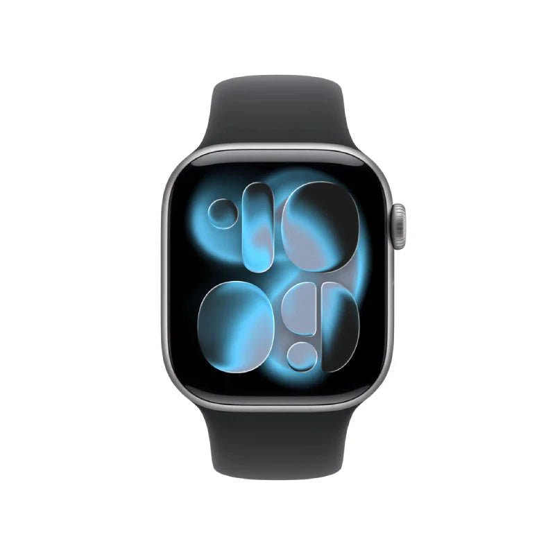 Apple Watch Series 11 - LTPO OLED / 64GB / 42mm / Bluetooth / Wi - Fi / Medium/Large / Space Grey Aluminum Case With Black Sport BandIT CareApple Watches