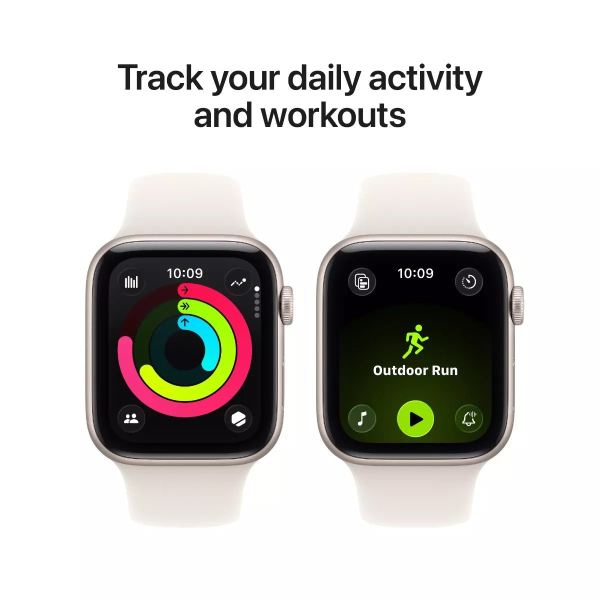 Apple Watch Series SE 3 - OLED / 64GB / 44mm / Bluetooth / Wi - Fi / Small/Medium / Starlight Aluminium Case with Starlight Sport BandIT CareApple Watches