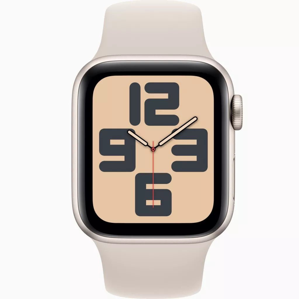 Apple Watch Series SE 3 - OLED / 64GB / 44mm / Bluetooth / Wi - Fi / Small/Medium / Starlight Aluminium Case with Starlight Sport BandIT CareApple Watches