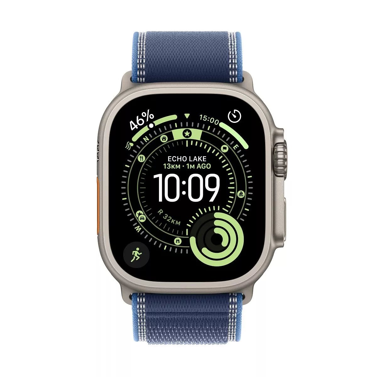 Apple Watch Ultra 3 - LTPO OLED / 64GB / 49mm / Bluetooth / Wi - Fi / Cellular / Medium/Large / Natural Titanium Case with Blue/Bright Blue Trail LoopIT CareApple Watches