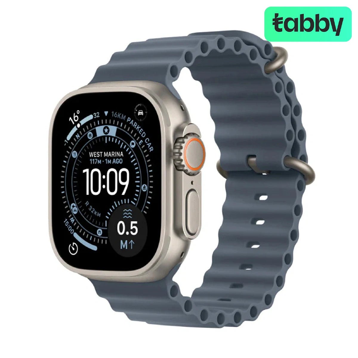 Apple Watch Ultra 3 49mm Natural Titanium Case Anchor Blue Ocean Band WiFi Cellular | IT Care Kuwait