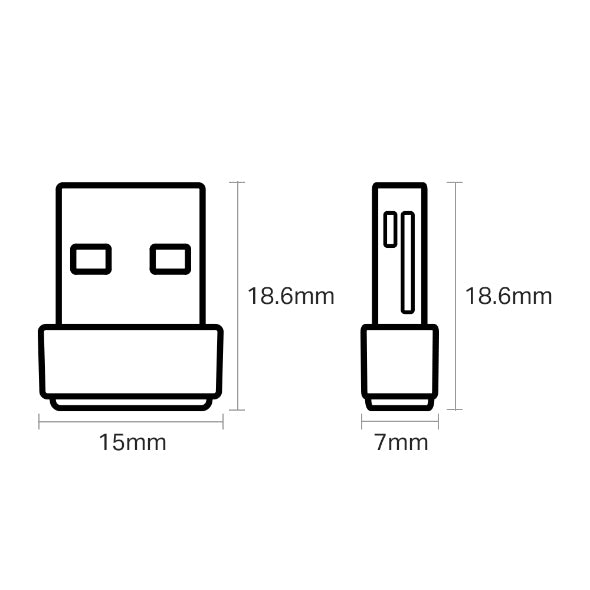 تي بي لينك لينك AC600 محول USB لاسلكي، أسود 