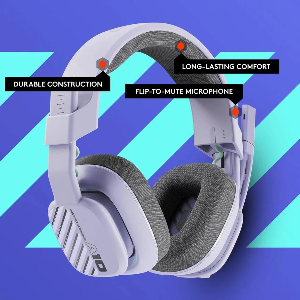 ASTRO A10 Gen 2 Playstation/PC Ozone Over Ear Wired Gaming Headset - LilacIT CareGaming Headset