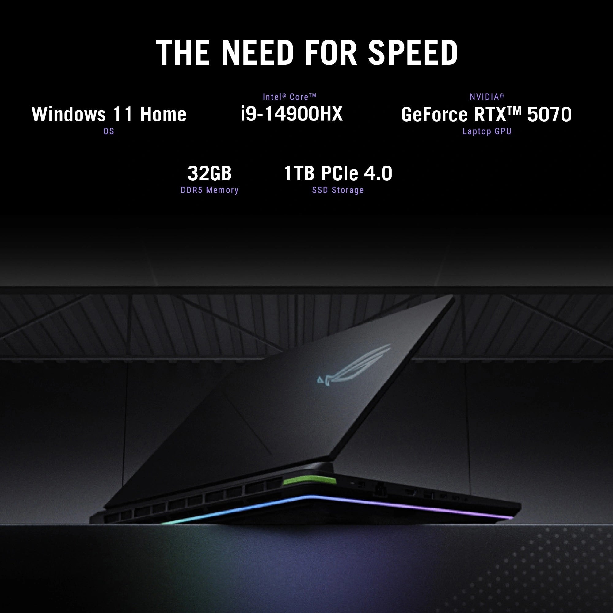 ASUS ROG Strix - 16" 2.5K WQXGA / RTX 5070 8GB VGA / i9 / 32GB / 1TB (NVMe M.2 SSD) / GrayIT CareLaptops