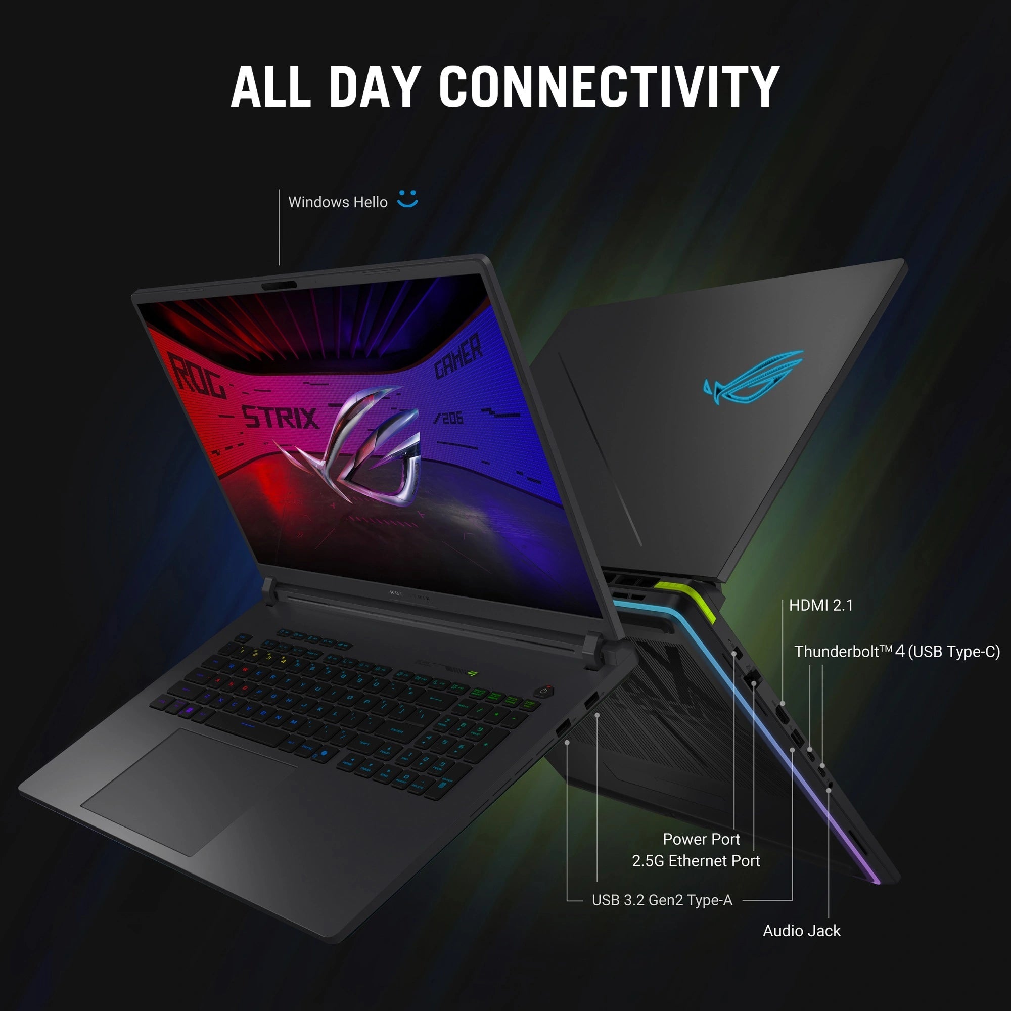ASUS ROG Strix - 16" 2.5K WQXGA / RTX 5070 8GB VGA / i9 / 32GB / 1TB (NVMe M.2 SSD) / GrayIT CareLaptops
