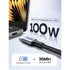 UGREEN US316 USB-C to USB-C 100W Fast Charging Braided Cable 1m - Black