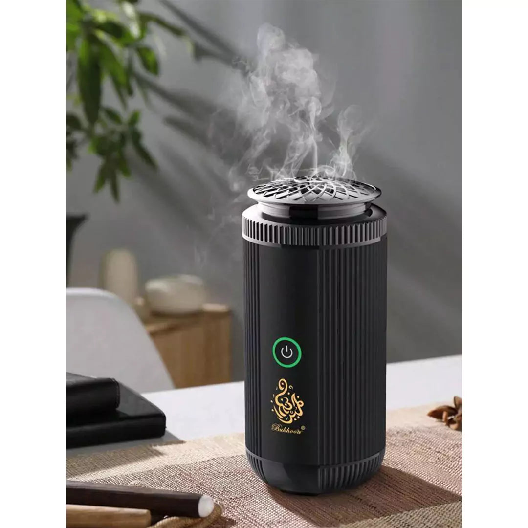 Stainless Steel Smart Portable Bakhoor Burner – Rechargeable Electric Incense Burner with USB Type-C