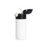 BestSub 12oz/360ml Sublimation Kids Stainless Steel Water Bottle with Plastic Straw & Black Cap - WhiteIT CareBottles