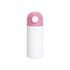 BestSub 12oz/360ml Sublimation Kids Stainless Steel Water Bottle with Plastic Straw & Pink Cap - WhiteIT CareBottles