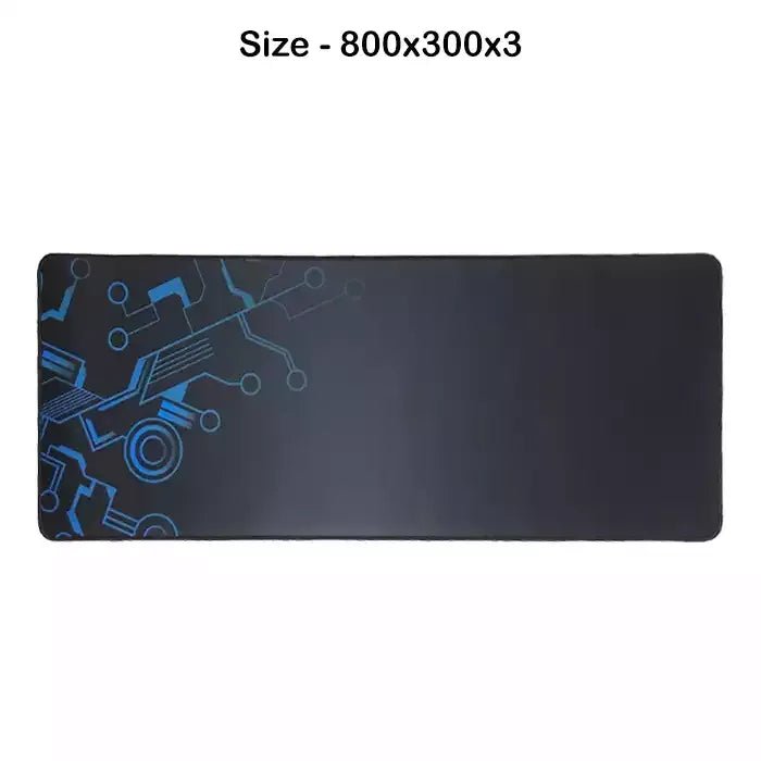 Black Blue Extended Gaming Mouse Pad 800x300x3mm | IT Care Kuwait