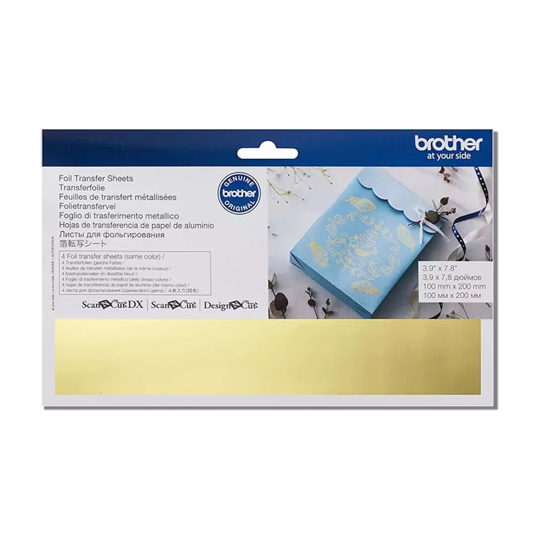 Brother CAFTSGLD1 Gold Foil Transfer Sheets – 10cm × 20cmIT CareFoil Transfer Sheet