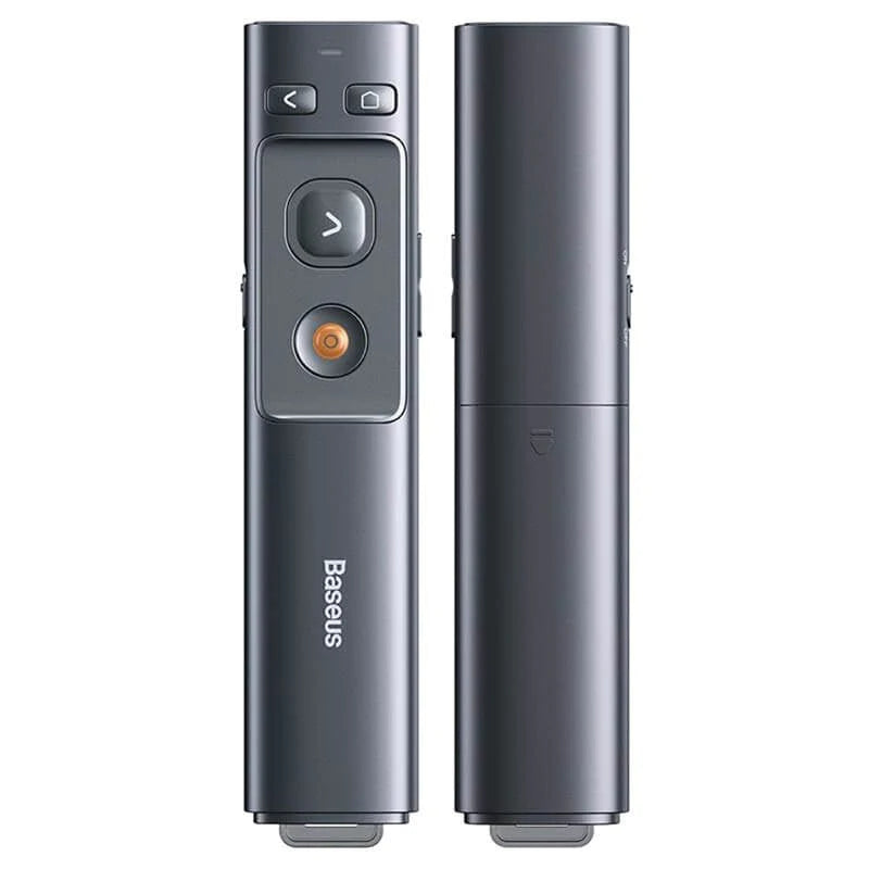 Baseus Orange Dot Wireless Presenter – RF2.4G Hz/ 100m/ USB + Type-C Dual Interface/ Grey