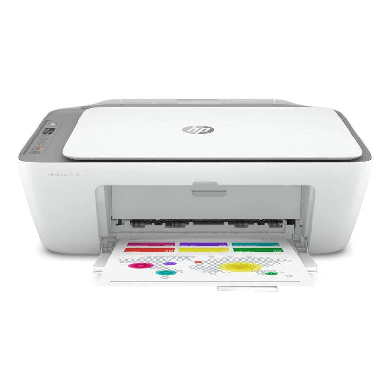 طابعة HP DeskJet 2720 AIO - 7.5 صفحة في الدقيقة / 4800 نقطة في البوصة / A4 / USB / Wi-Fi / طابعة نافثة للحبر ملونة 