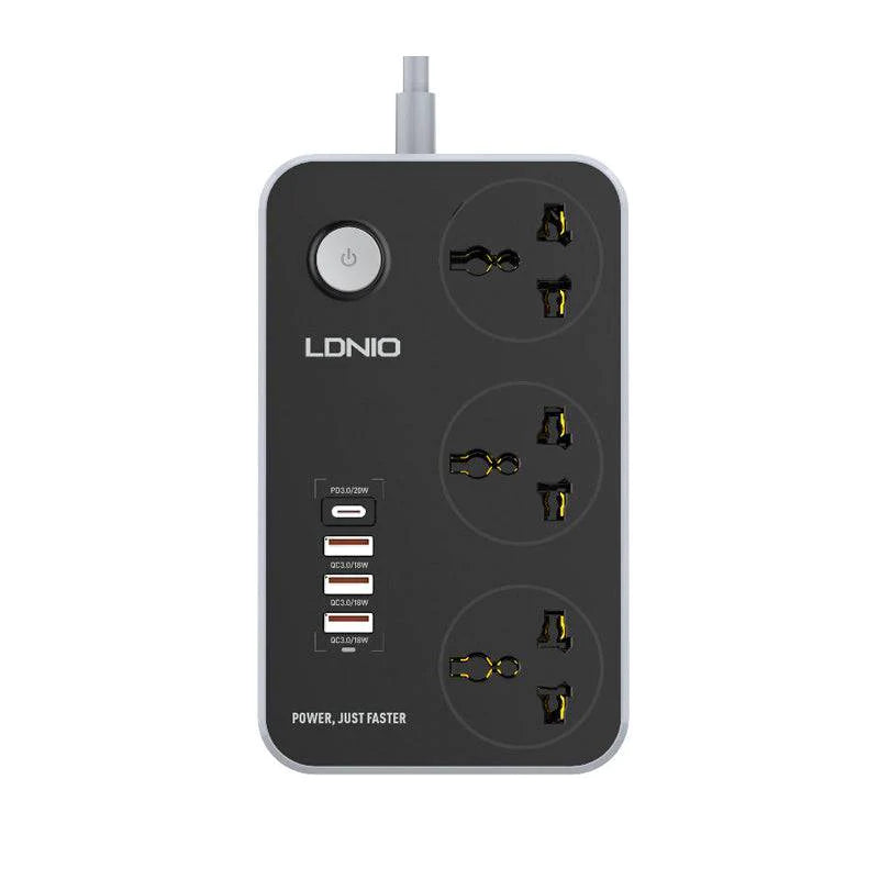 Ldnio SC3412 3 Extension Power Socket – 3 Way / USB / 2 Meters