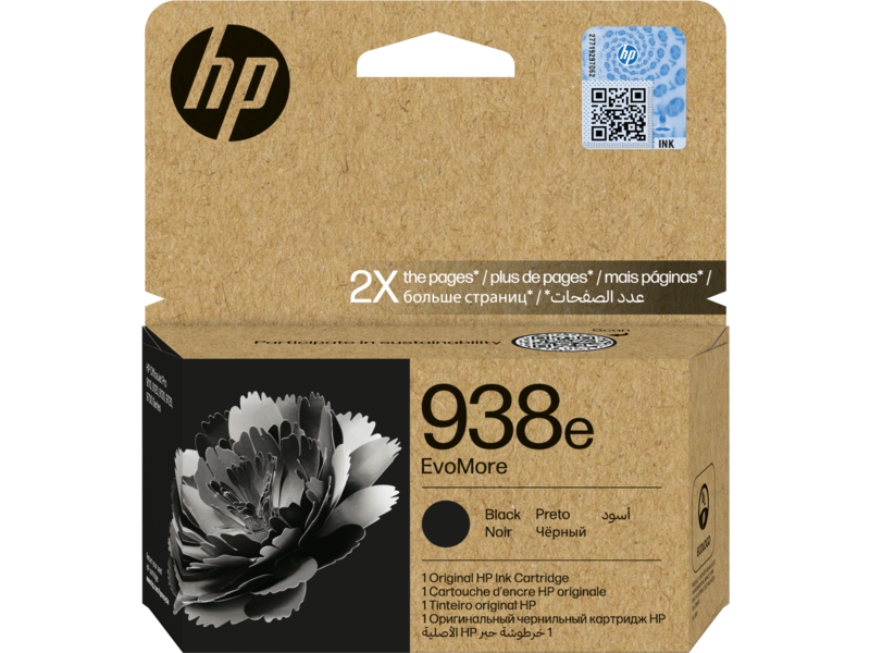 HP 938e XL EvoMore Black Original Ink Cartridge (4S6Y2PE)