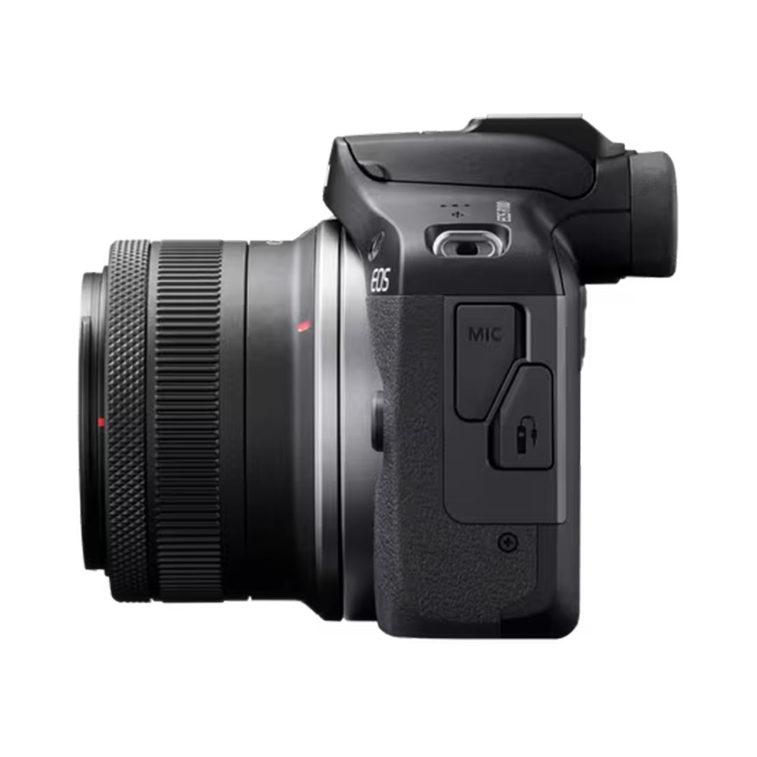 Canon EOS R100 Mirrorless Camera with RF - S 18–45mm F4.5–6.3 IS STM LensIT CareCamera