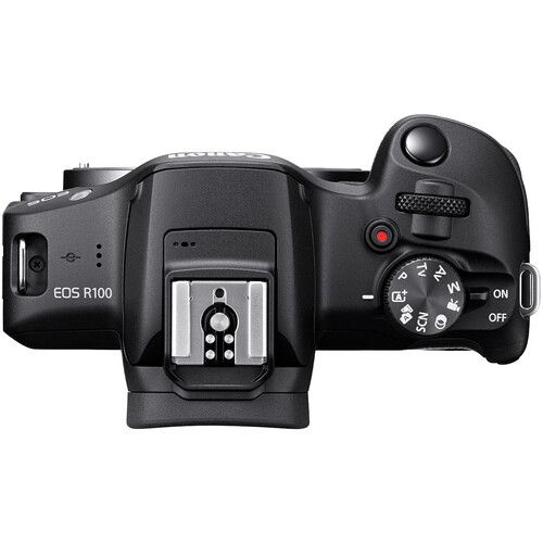 Canon EOS R100 Mirrorless Camera with RF-S 18-45mm f/4.5-6.3 IS STM Lens - 24.2MP APS-C Kit | IT Care Kuwait