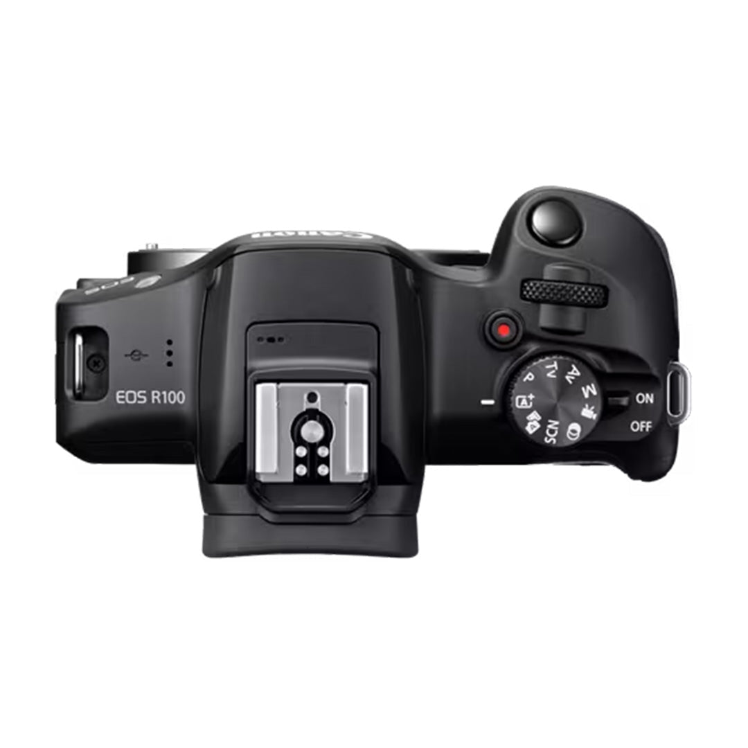 Canon EOS R100 Mirrorless Camera with RF - S 18–45mm F4.5–6.3 IS STM LensIT CareCamera