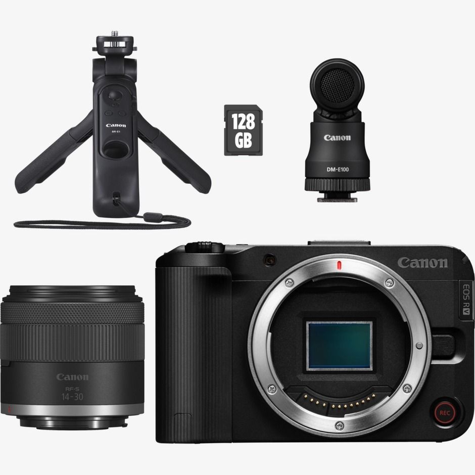 Canon EOS R50 V Content Creator Kit with RF - S 14 - 30mm f/4 - 6.3 IS STM PZ Lens – 4K Vlogging CameraIT CareCamera