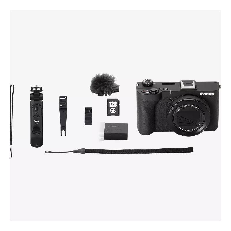Canon PowerShot V1 Premium Vlogger Kit - 4K Compact Camera with Tripod Grip & 128GB Memory Card | IT Care Kuwait