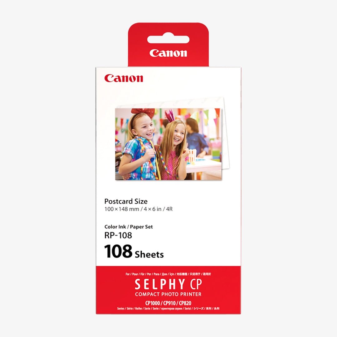 Canon RP-108 Color Ink & Postcard Photo Paper Set – 4×6" (100×148 mm), 108 Prints | IT Care Kuwait
