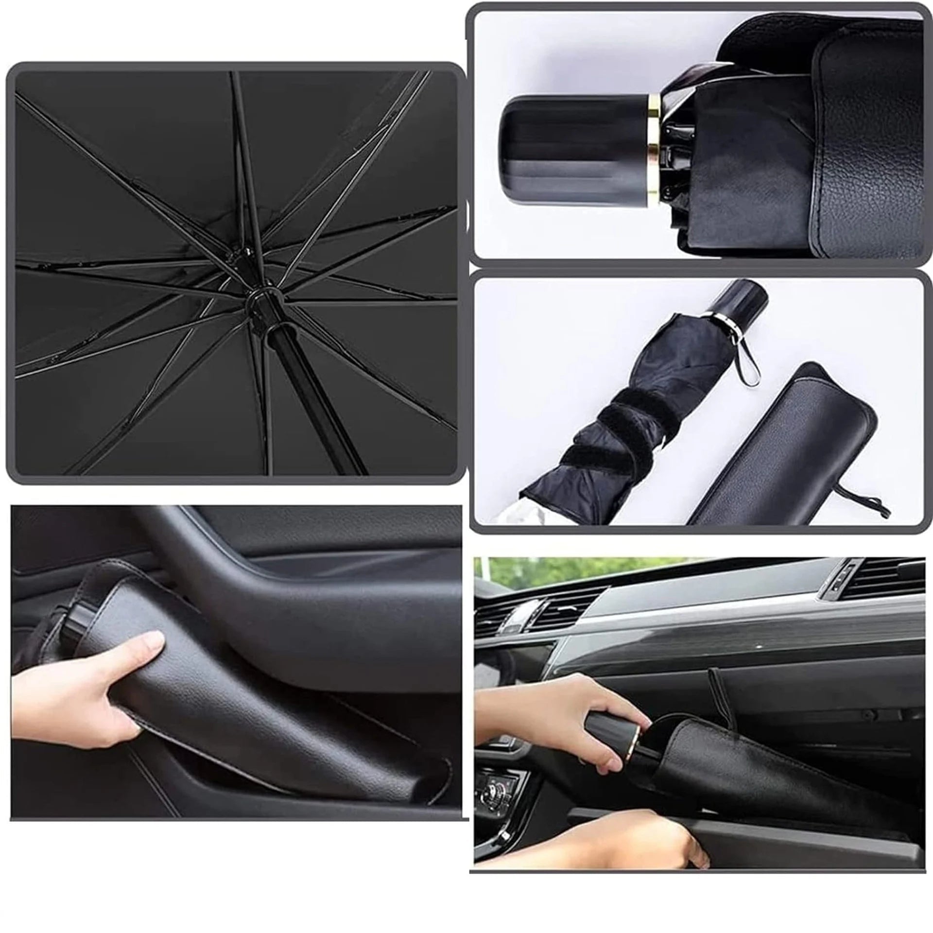 Car Sunshade Umbrella – 143cm x 84cm/ Foldable Windshield ShadeIT CareCar Sunshades