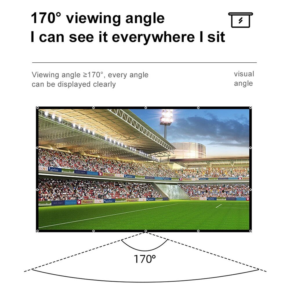 Cinema - Style Projector Screen – 120 Inch / Matte WhiteIT CareProjector Screens