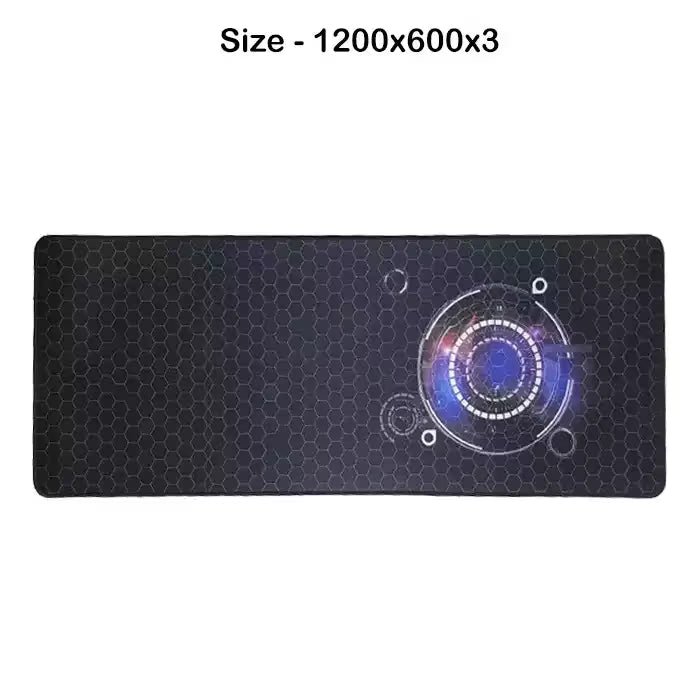 Abstract Circle Gaming Mouse Pad 1200x600x3mm | IT Care Kuwait
