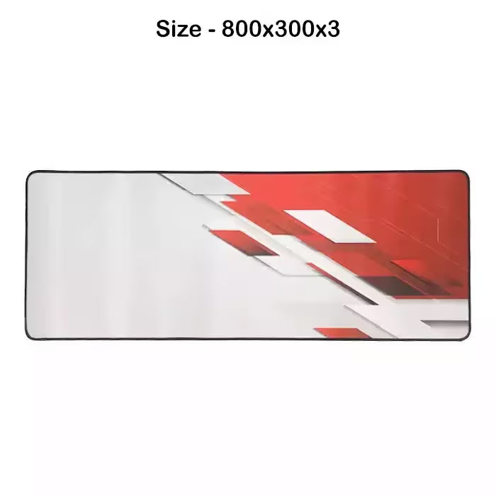 White and Red Shade Extended Gaming Mouse Pad 800x300x3mm | IT Care Kuwait
