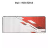 White and Red Shade Extended Gaming Mouse Pad 900x400x3mm | IT Care Kuwait