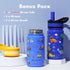 Buzio Kids Insulated Water Bottle with Straw Lid 2 Pack 500ml - Cars and Dinosaur | IT Care Kuwait
