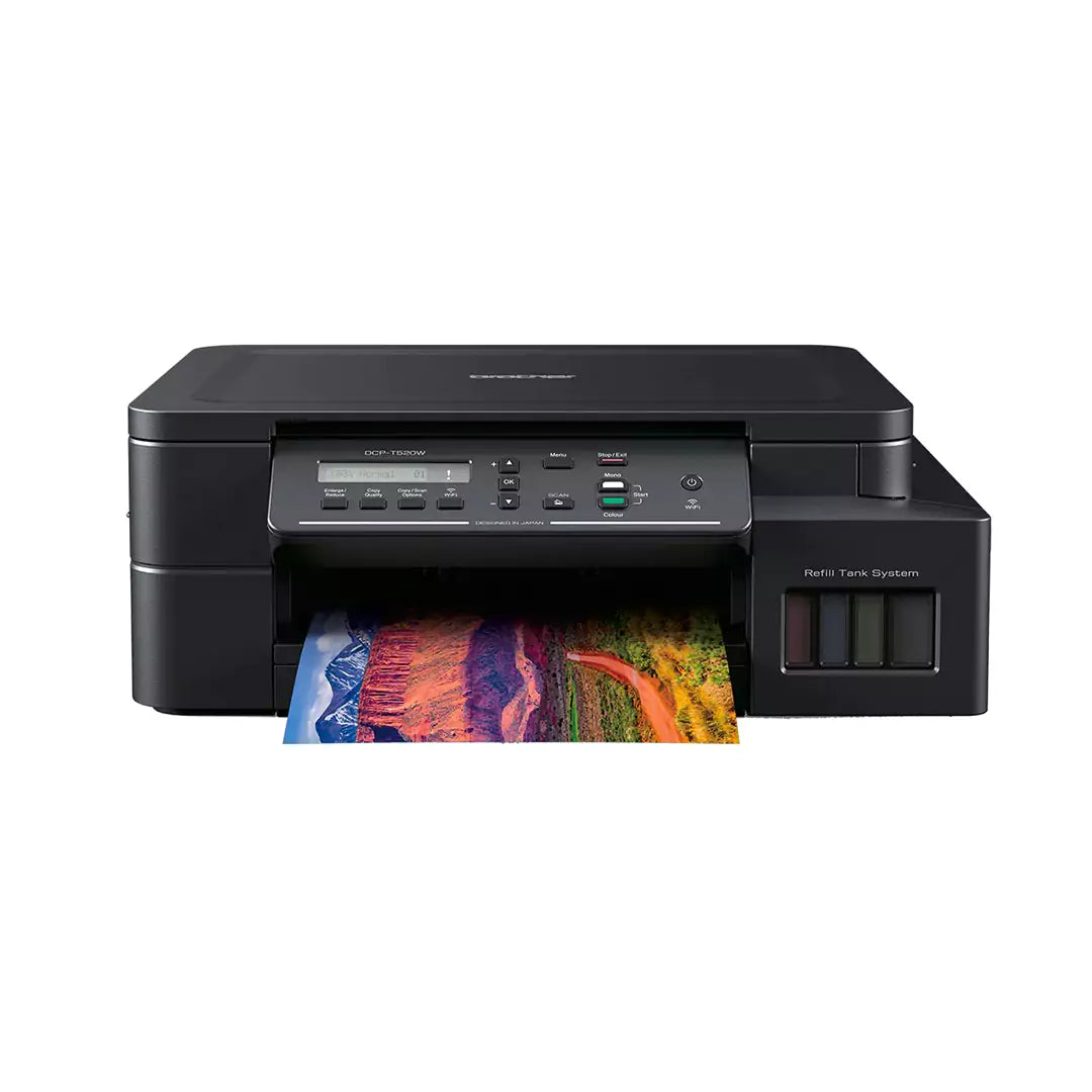 Brother Ink Tank DCP-T520W AIO - 17ipm / 6000dpi / A4 / USB / Wi-Fi Direct / Color Inkjet - Printer