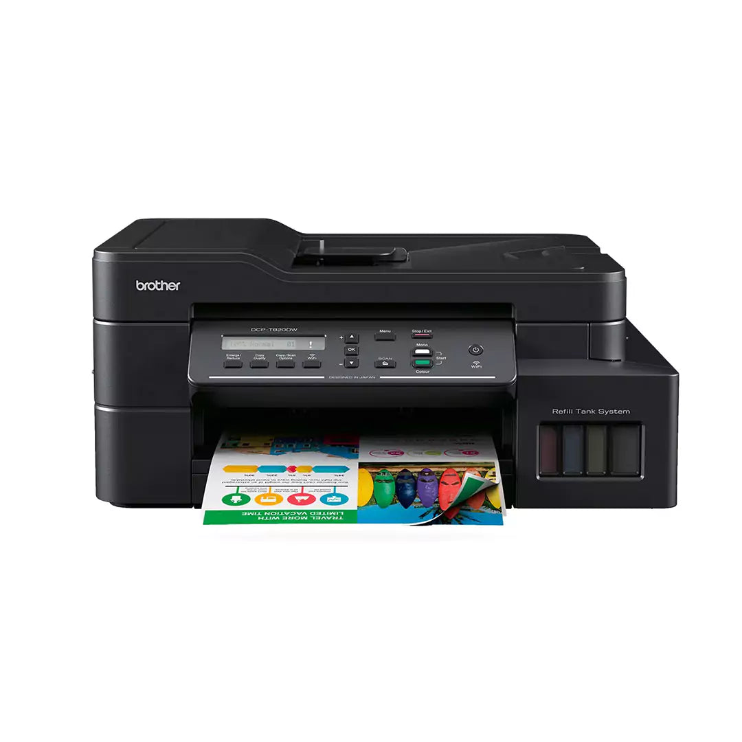 Brother Ink Tank DCP-T820DW AIO - 17ipm / 6000dpi / A4 / USB / LAN / Wi-Fi Direct / Color Inkjet - Printer