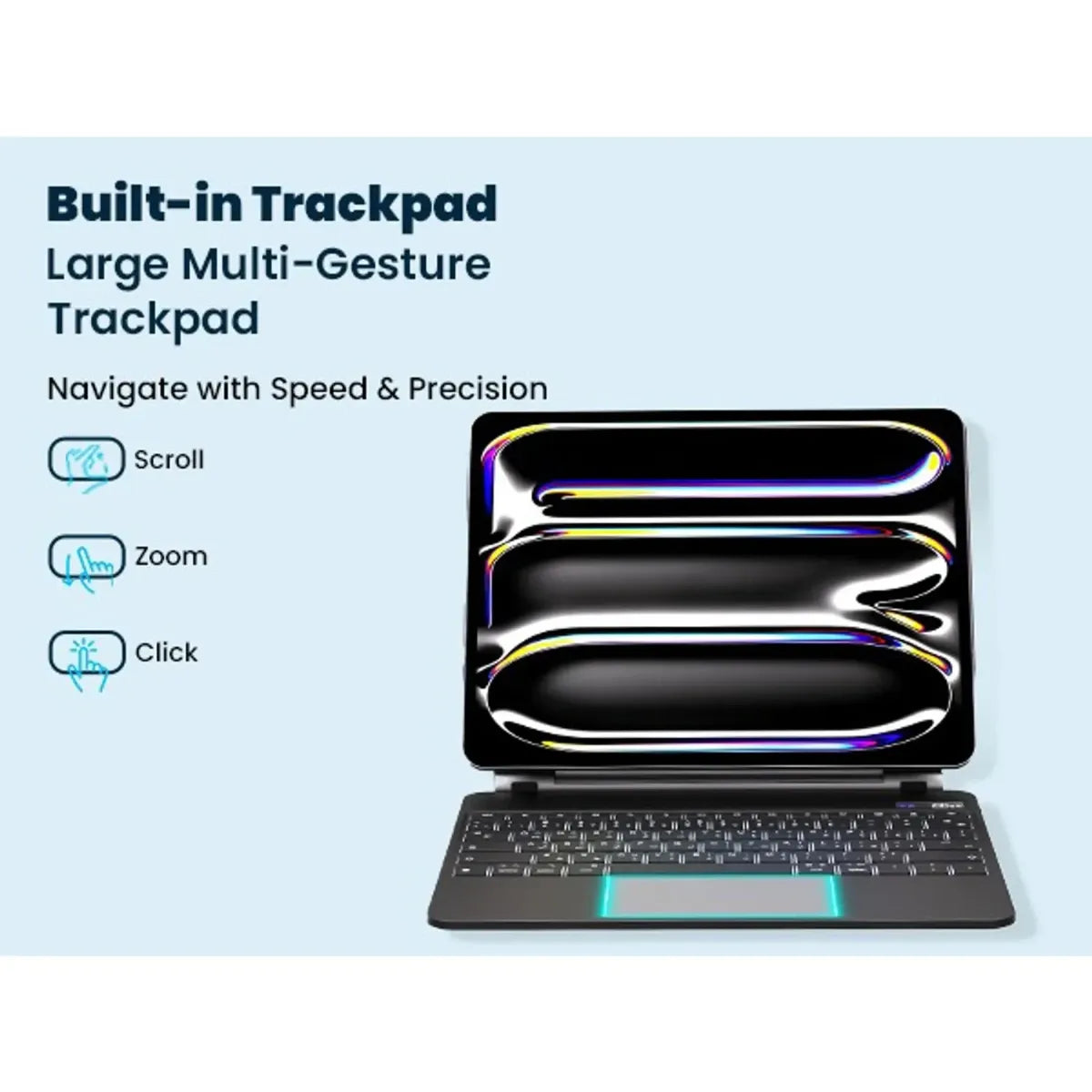 Powerology Dynaboard Wireless Keyboard Case for iPad Pro 13-Inch M4 with MagSafe Phone Holder | IT Care Kuwait – Image 9