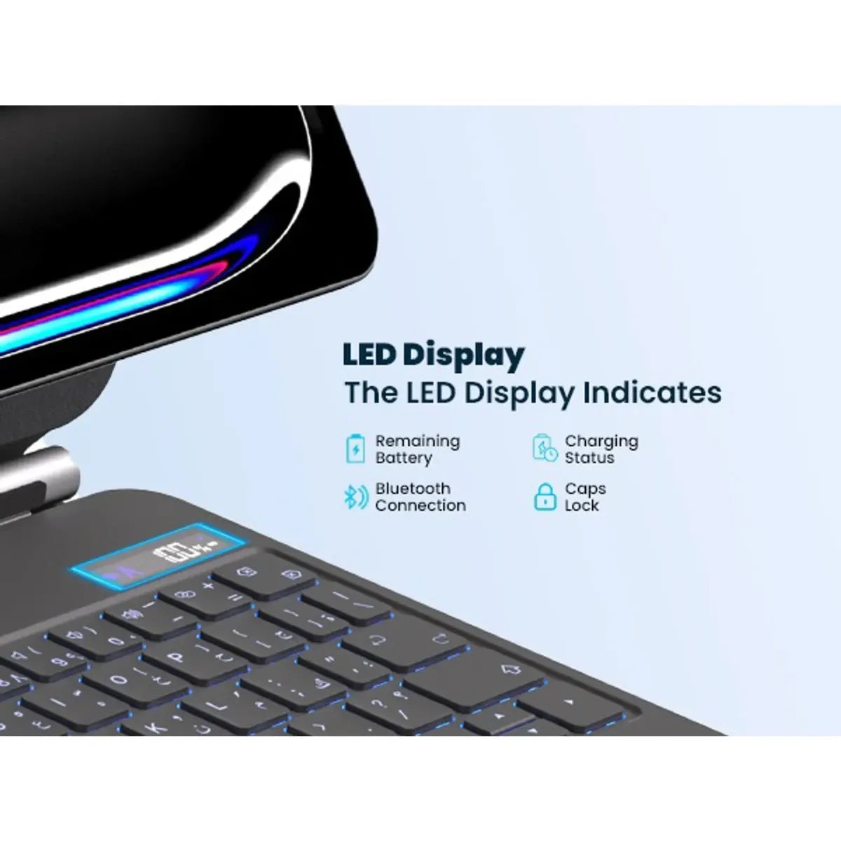 Powerology Dynaboard Wireless Keyboard Case for iPad 10th Gen with MagSafe Phone Holder | IT Care Kuwait – Image 8
