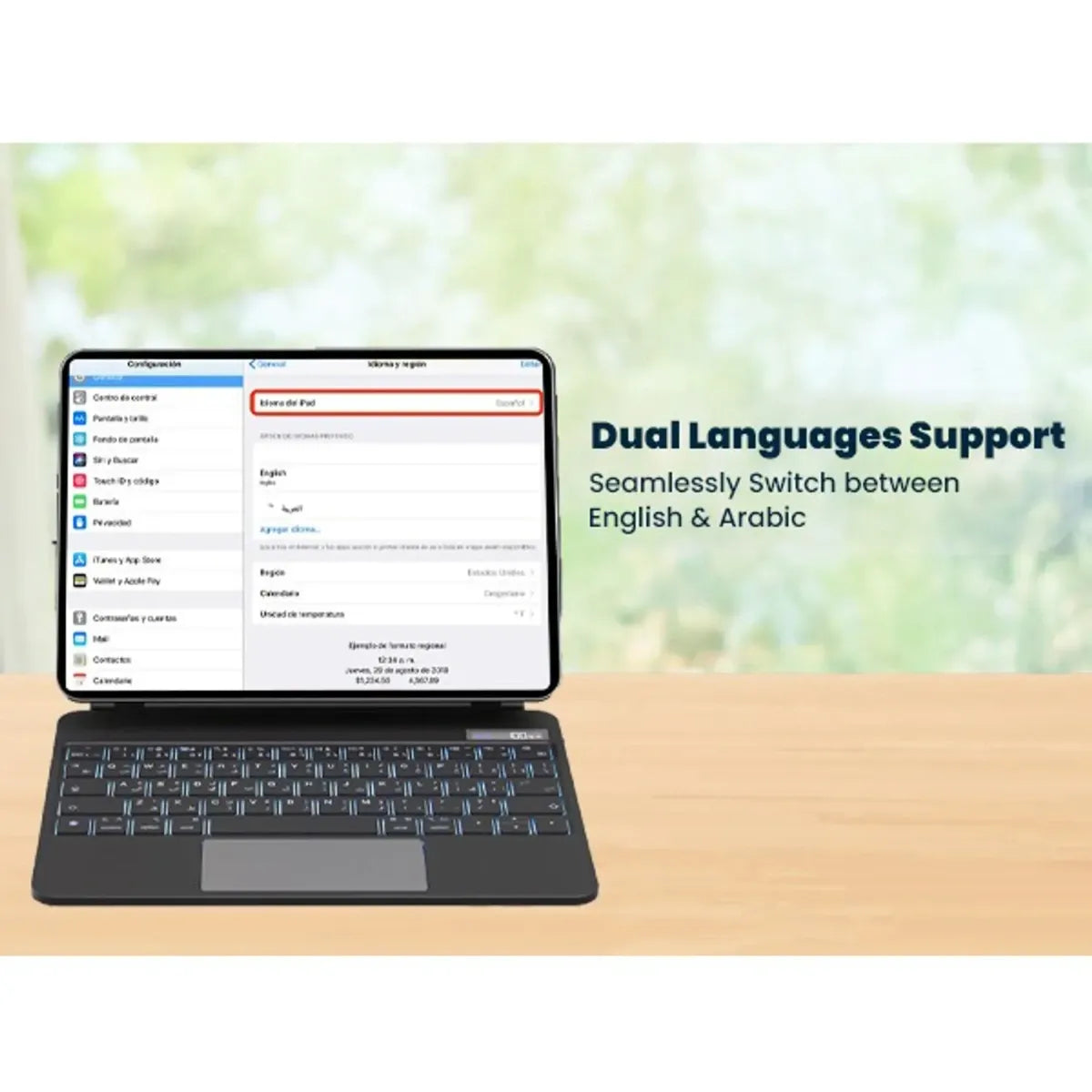 Powerology Dynaboard Wireless Keyboard Case for iPad Pro 11-Inch M4 with MagSafe Phone Holder | IT Care Kuwait – Image 4