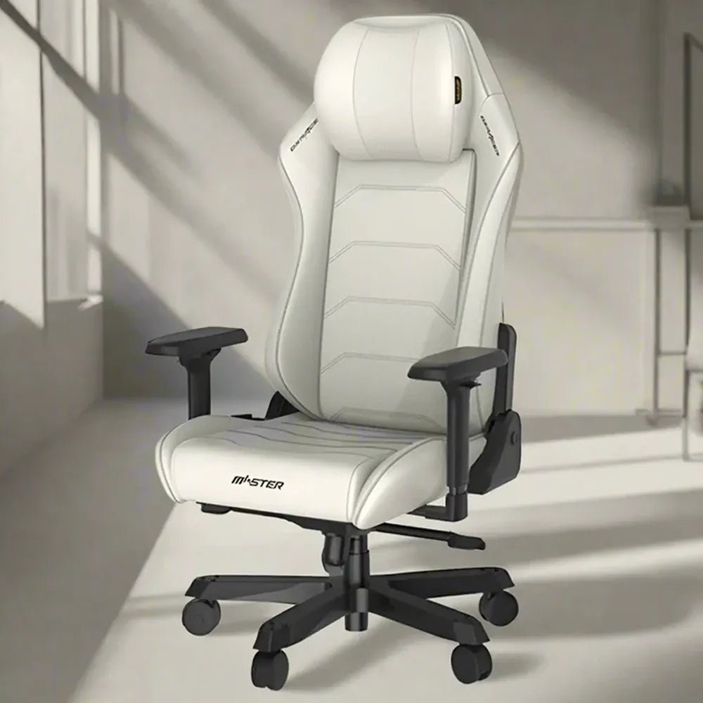 DXRacer Master Series XL Gaming Chair – 4D Lumbar Support, Adjustable Headrest & 4D Armrests (White)IT CareGaming Chair